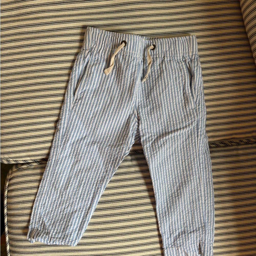 Crewcuts Seersucker Blue and White Kids Pants